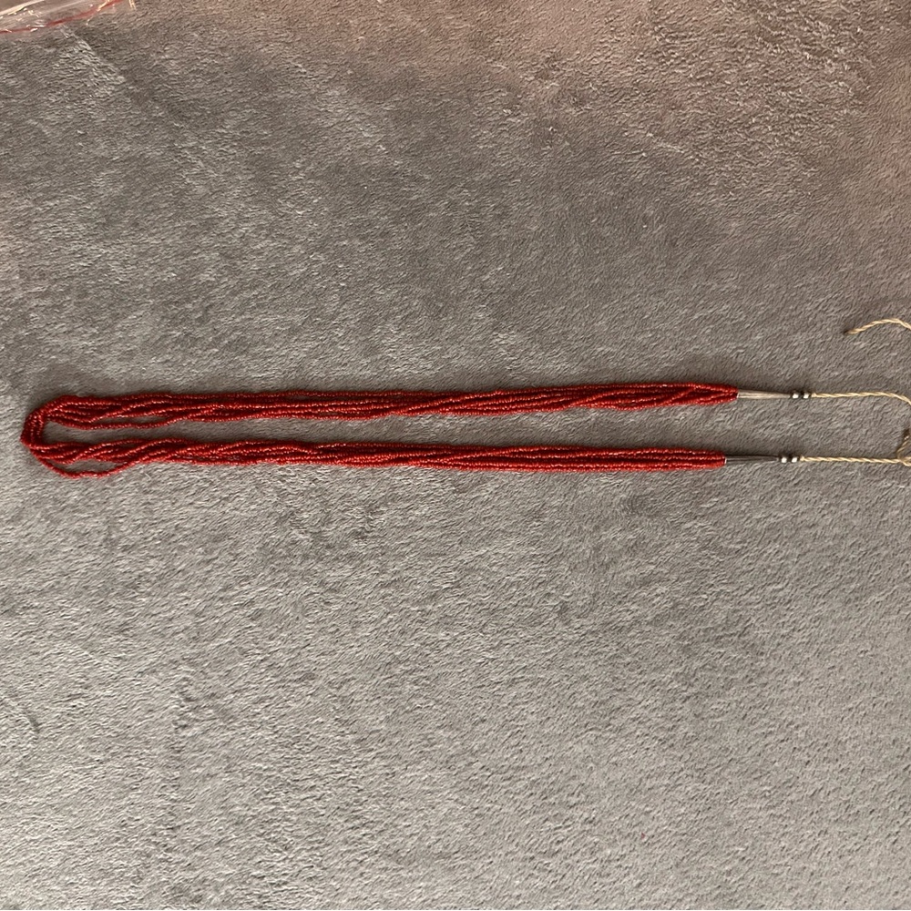 Elegant Red Beaded Necklace